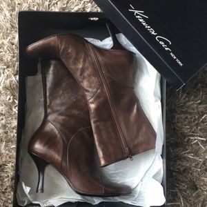 New! Kenneth Cole genuine leather heeled boots size 6.5